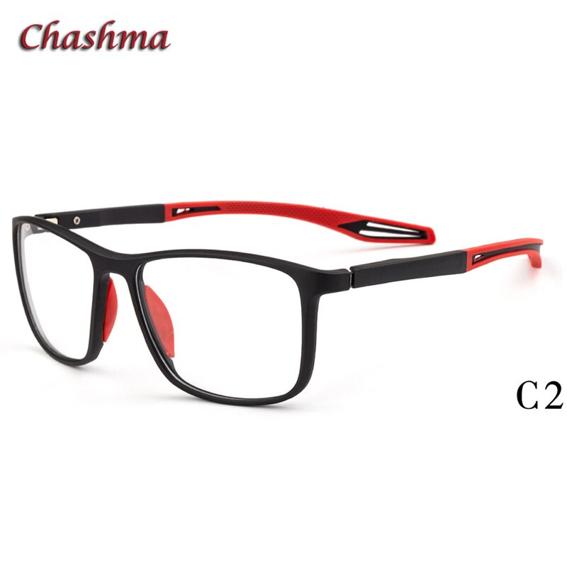 Chashma Ochki Unisex Full Rim Square Tr 90 Titanium Sport Eyeglasses 1021 Full Rim Chashma Ochki C2