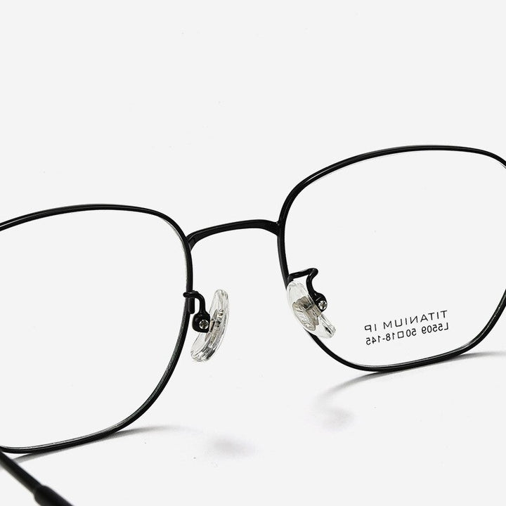 Bclear Unisex Full Rim Square Titanium Eyeglasses Lb5509 Full Rim Bclear