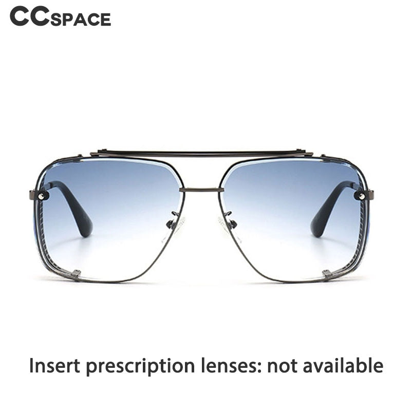 CCspace Unisex Full Rim Square Alloy Double Bridge Frame Sunglasses 46385 Sunglasses CCspace Sunglasses