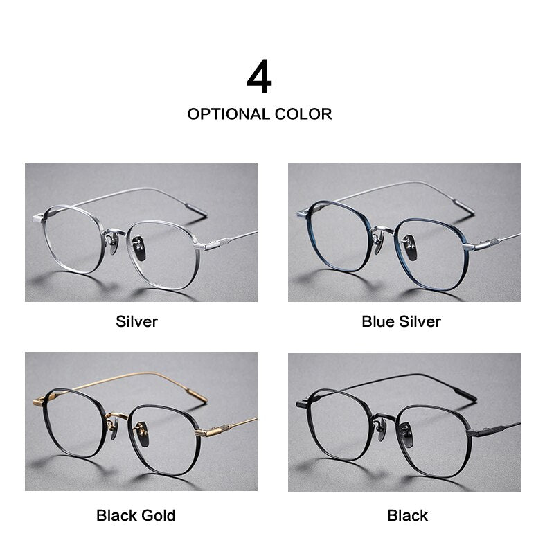 Muzz Unisex Full Rim Square Titanium Frame EyeglassesM80801 Full Rim Muzz