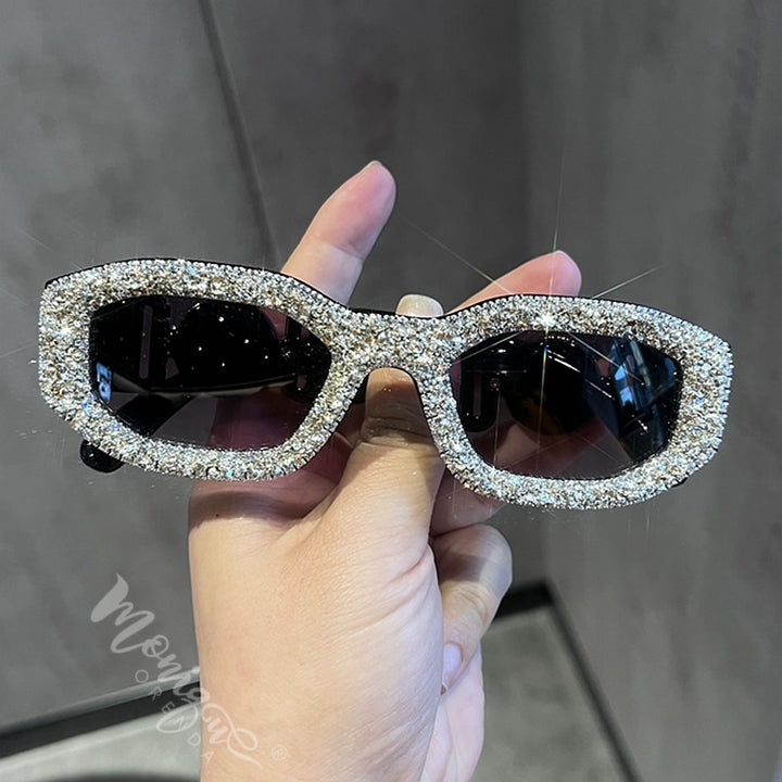 Monique Orenda Women's Full Rim Oval Rectangle Acetate Frame UV400 Sunglasses 8836 Sunglasses Monique Orenda Silver CN Other