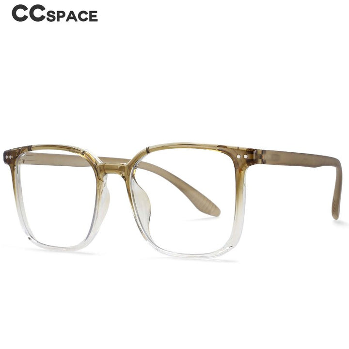CCspace Unisex Full Rim Large Square Tr 90 Titanium Eyeglasses 53304 Full Rim CCspace