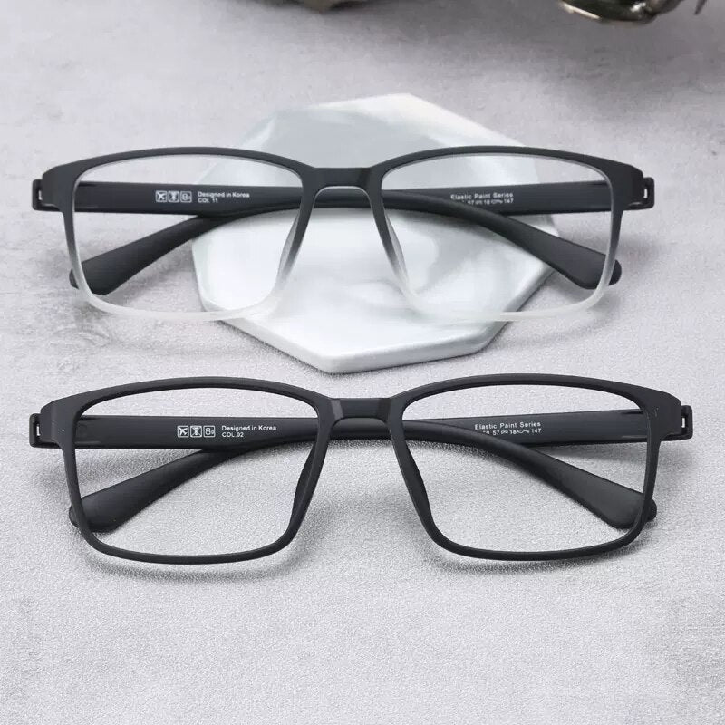 Cubojue Unisex Full Rim Oversized Tr 90 Titanium 155mm Myopic Reading Glasses Reading Glasses Cubojue