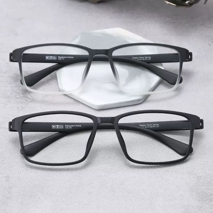 Cubojue Unisex Full Rim Oversized Tr 90 Titanium 155mm Myopic Reading Glasses Reading Glasses Cubojue