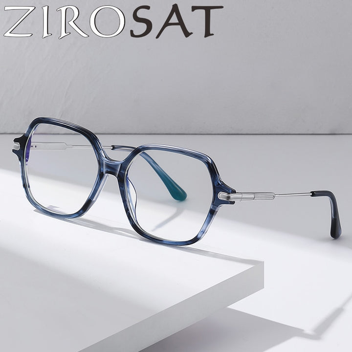 Zirosat Unisex Full Rim Square Acetate Eyeglasses Bj9209 Full Rim Zirosat   