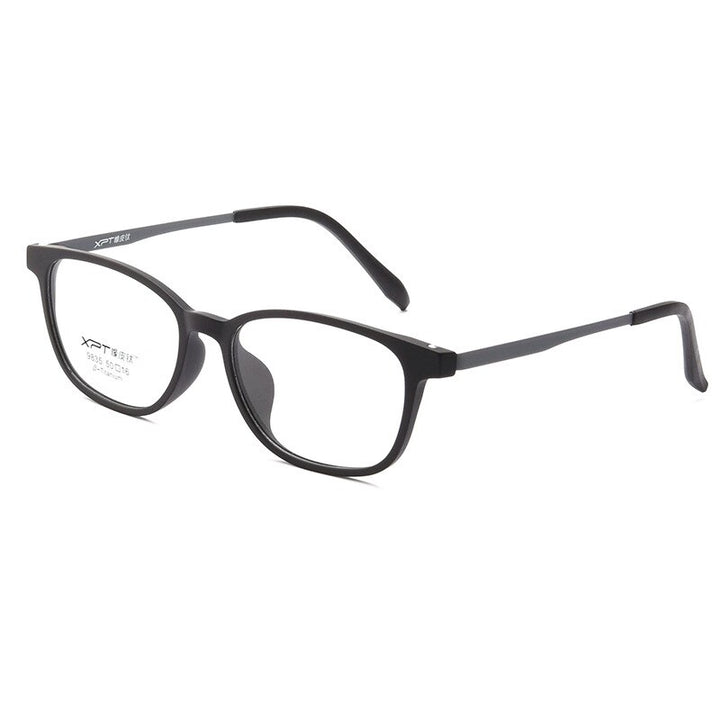 Zirosat Unisex Full Rim Square Tr 90 Titanium Eyeglasses 9835 Full Rim Zirosat black grey