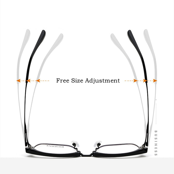 Yimaruili Men's Full Rim Square Acetate Titanium Eyeglasses 8653cmh Full Rim Yimaruili Eyeglasses