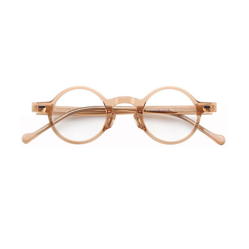 Yujo Unisex Full Rim Small Round Acetate Fiber Eyeglasses Y077 Full Rim Yujo