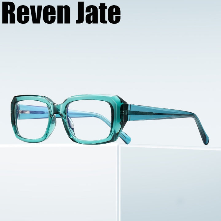 Reven Jate Unisex Full Rim Square Acetate Eyeglasses 2154 Full Rim Reven Jate