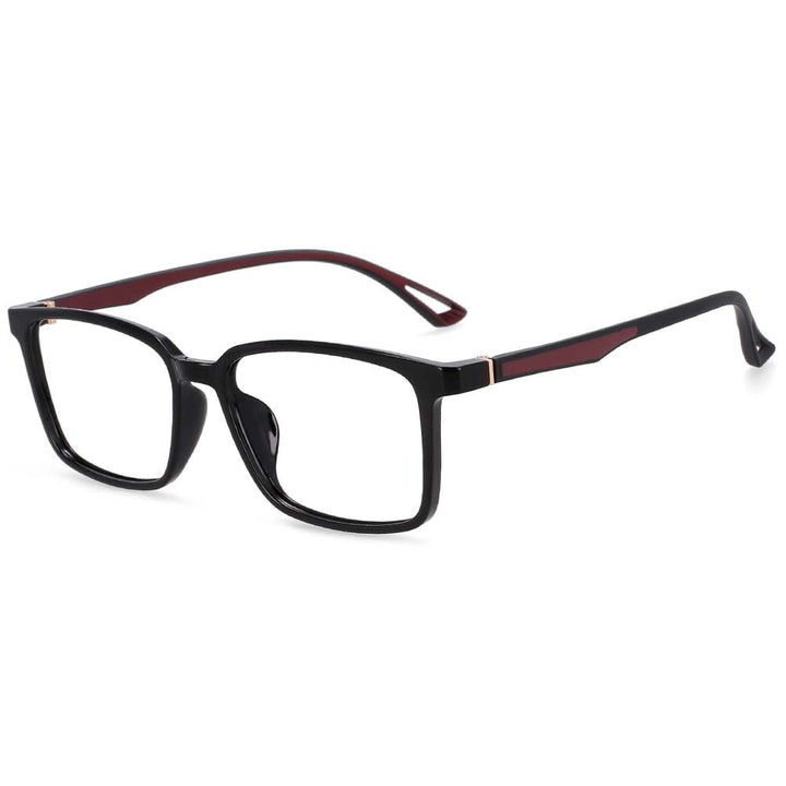 CCspace Unisex Full Rim Square Tr 90 Alloy Frame Eyeglasses 54368 Full Rim CCspace China Black