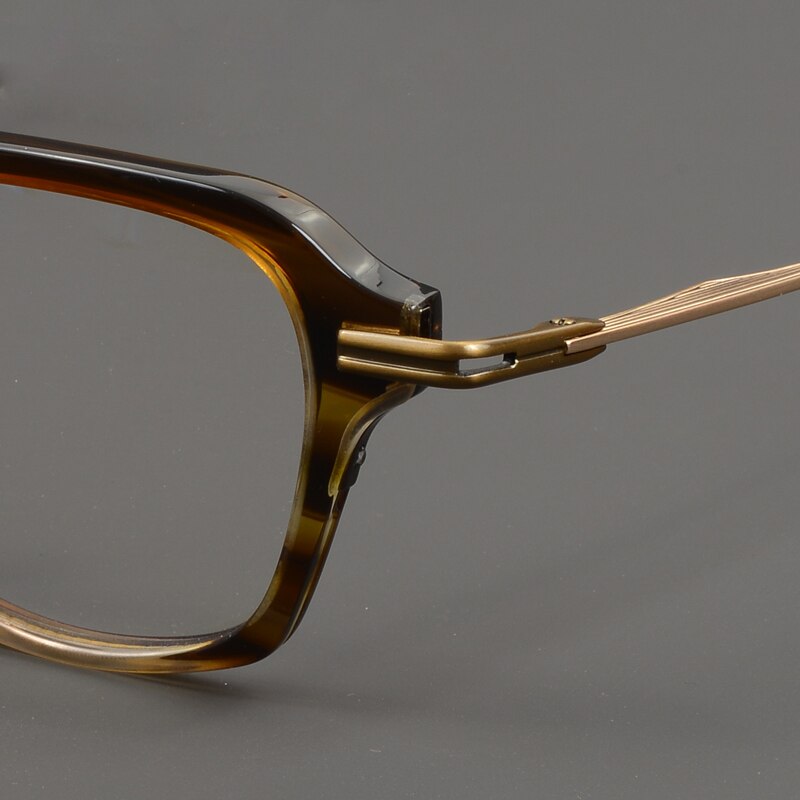 Muzz Unisex Full Rim Square Acetate Titanium Eyeglasses Dl413 Full Rim Muzz