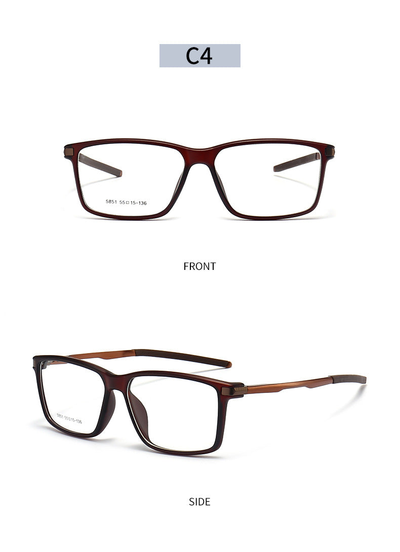 Gmei Men's TR 90 Square Aluminum Magnesium Sport Frame Eyeglasses 5851 Full Rim Gmei Optical