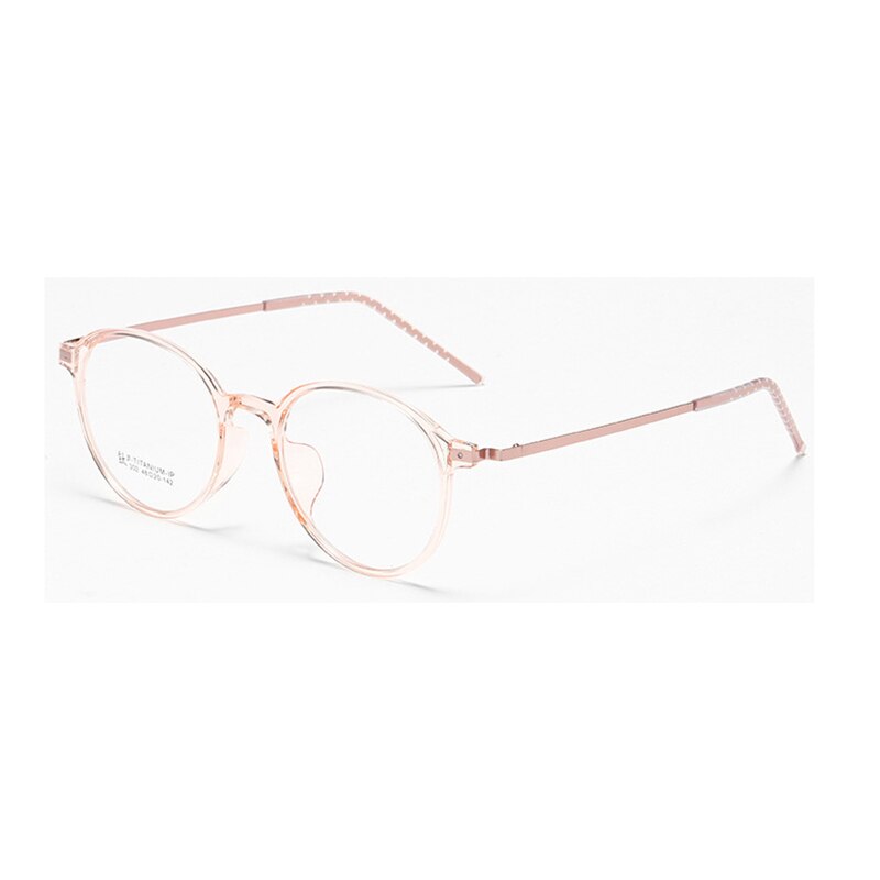 Aissuarvey Unisex Full Rim Small Round Tr 90 Alloy Frame Eyeglasses 302 Full Rim Aissuarvey Eyeglasses Pink CN 