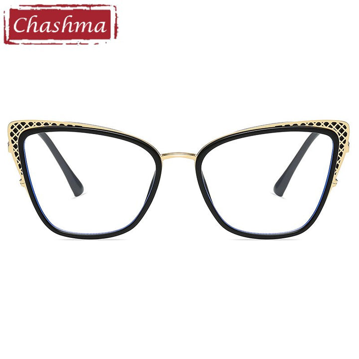 Chashma Women's Full Rim Cat Eye TR 90 Titanium Frame Eyeglasses 1525 Full Rim Chashma