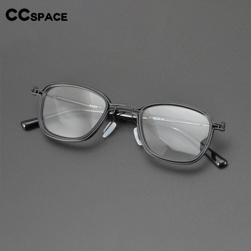 CCspace Unisex Full Rim Square Alloy Eyeglasses 54724 Full Rim CCspace