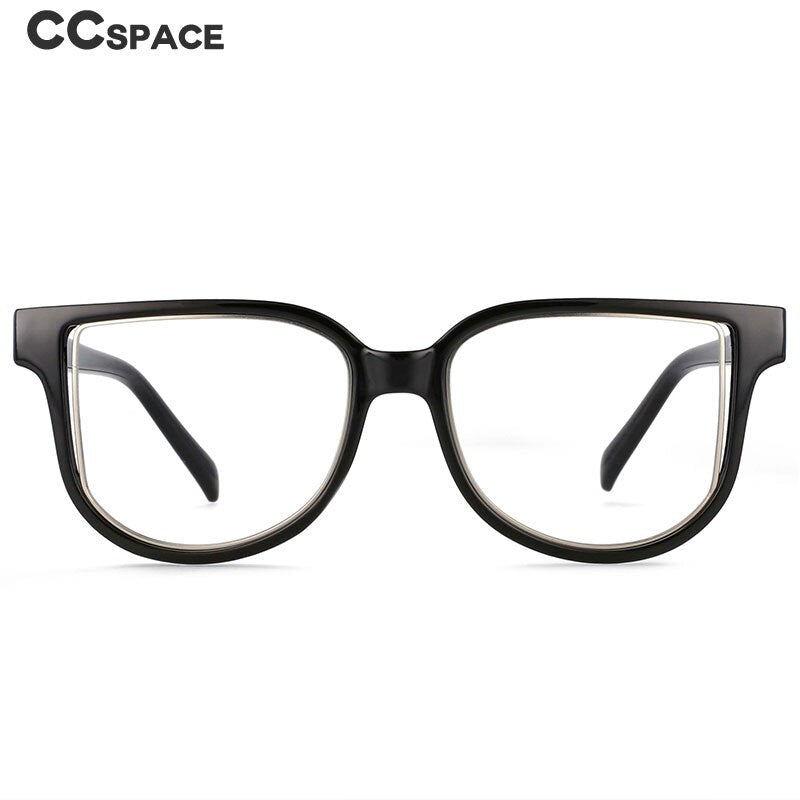 CCspace Unisex Full Rim Square Resin Frame Eyeglasses 54476 Full Rim CCspace
