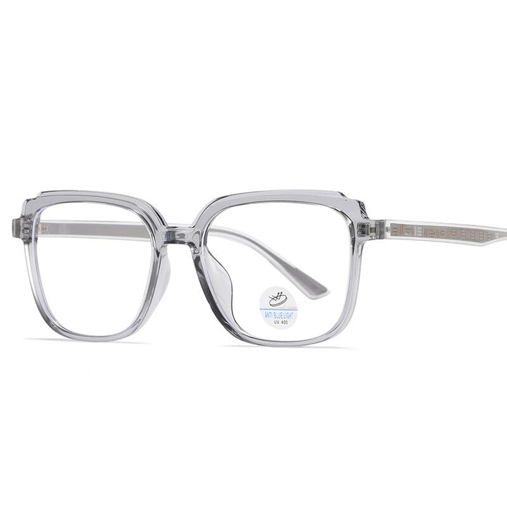 Reven Jate Unisex Full Rim Square Acetate Eyeglasses 81229 Full Rim Reven Jate grey