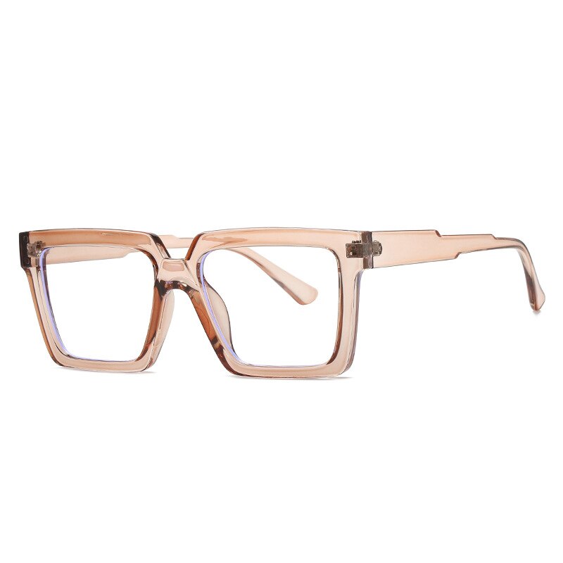 CCspace Unisex Full Rim Square Tr 90 Eyeglasses 55830 Full Rim CCspace TeaClear China