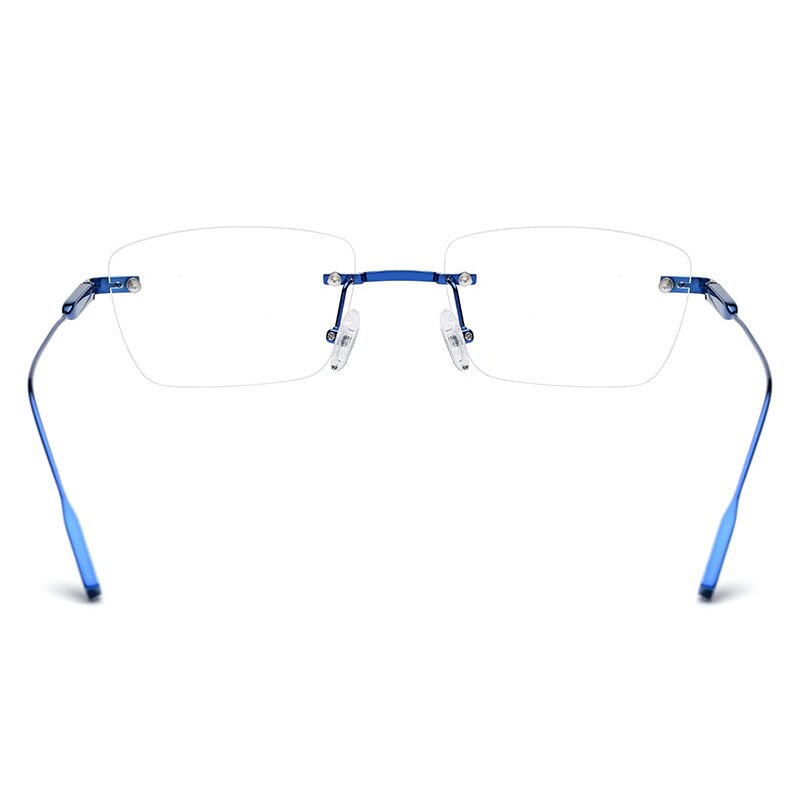 Hdcrafter Unisex Rimless Polygon Square Titanium Eyeglasses 10093 Rimless Hdcrafter Eyeglasses