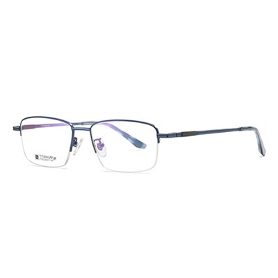Ralferty Men's Semi Rim Square Titanium Eyeglass Dt902 Semi Rim Ralferty C102 Dark Blue China