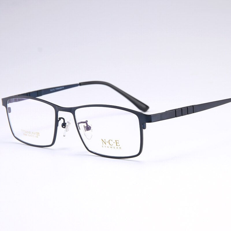 Reven Jate Men's Full Rim Square Titanium Eyeglasses 5009 Full Rim Reven Jate Blue  
