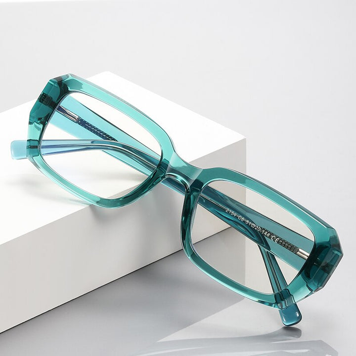 Reven Jate Unisex Full Rim Square Acetate Eyeglasses 2154 Full Rim Reven Jate