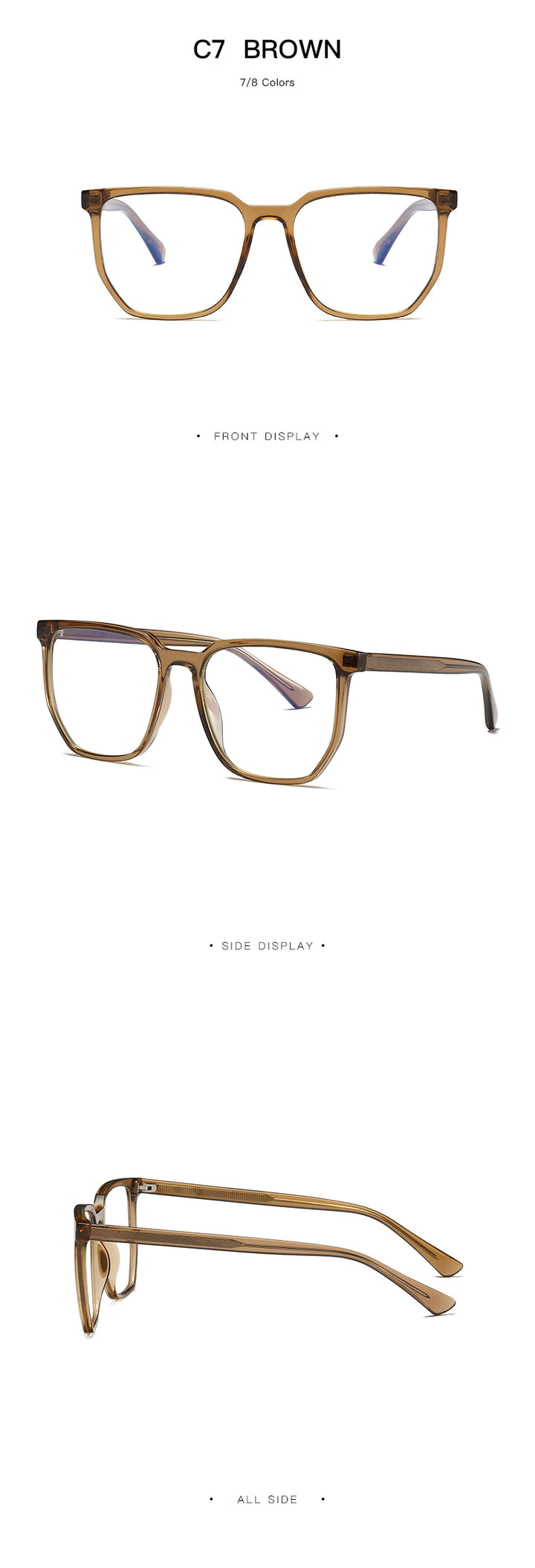 Gmei Unisex Full Rim TR 90 Titanium Square Frame Eyeglasses 2034 Full Rim Gmei Optical