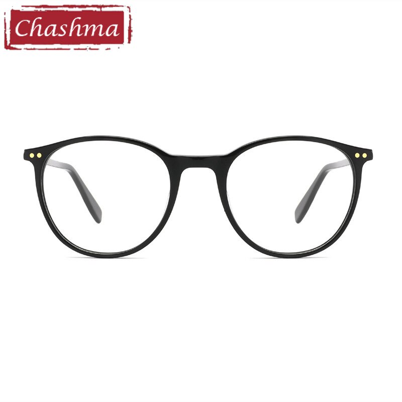 Chashma Ottica Unisex Full Rim Round Sqare Tr 90 Titanium Eyeglasses 8019 Full Rim Chashma Ottica