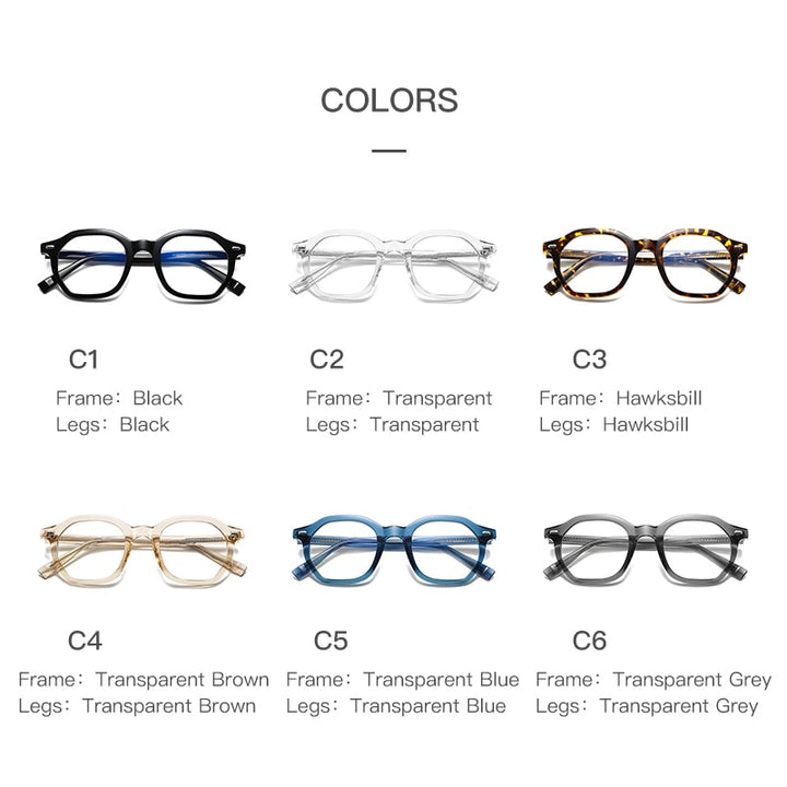 Gmei Unisex Full Rim Small Square Oval Tr 90 Titanium Eyeglasses 2095 Full Rim Gmei Optical