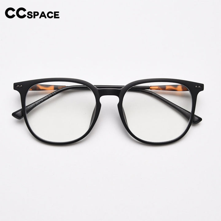 CCspace Unisex Full Rim Square Tr 90 Titanium Eyeglasses 55687 Full Rim CCspace