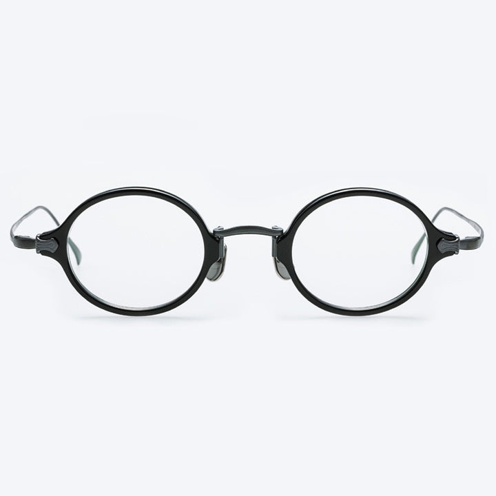 Gatenac Unisex Full Rim Round Tr 90 Titanium Eyeglasses Gxyj969 Full Rim Gatenac Black