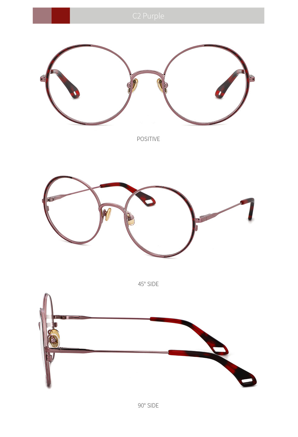 Kansept Women's Full Rim Round Stainless Steel Frame Eyeglasses Oq1004 Full Rim Kansept