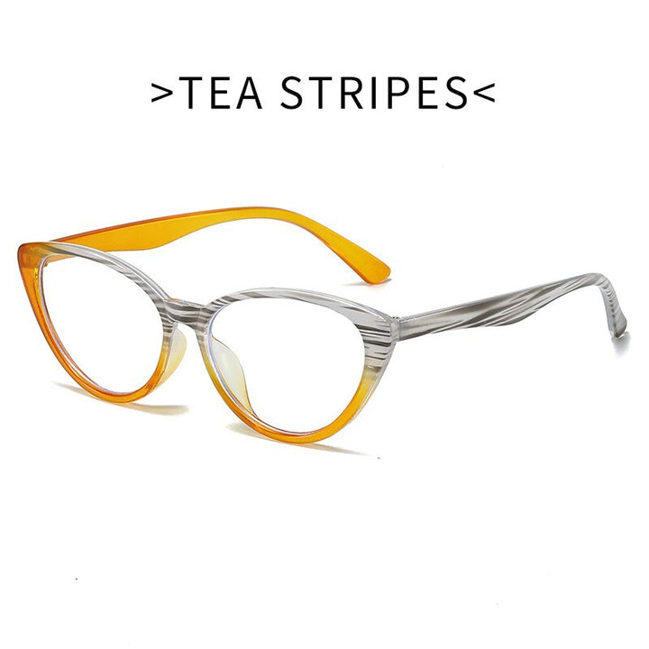CCspace Unisex Full Rim Cat Eye Tr 90 Eyeglasses 55674 Full Rim CCspace Orange China