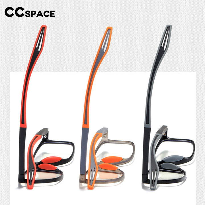 CCspace Youth Unisex Full Rim Square TR 90 Titanium Reading Glasses 55419 Reading Glasses CCspace