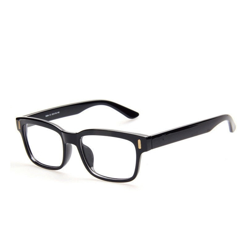 CCspace Unisex Full Rim Square Acetate Eyeglasses 55681 Full Rim CCspace China MatteBlack