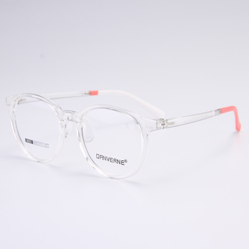 Gmei Unisex Children's Full Rim Round Silicone TR90 Eyeglasses 8602 Full Rim Gmei Optical Transparent  