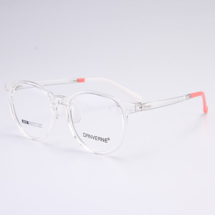 Gmei Unisex Children's Full Rim Round Silicone TR90 Eyeglasses 8602 Full Rim Gmei Optical Transparent