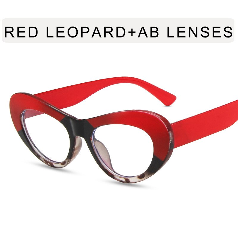 CCspace Women's Full Rim Big Cat Eye Acetate Titanium Eyeglasses 55514 Full Rim CCspace China Red