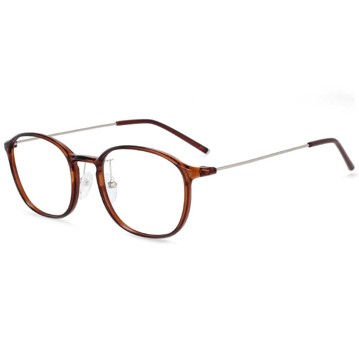 CCspace Unisex Full Rim Square Tr 90 Titanium Frame Eyeglasses 54315 Full Rim CCspace China tea