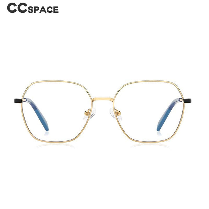 CCspace Women's Full Rim Polygon Square Stainless Steel Eyeglasses 54712 Full Rim CCspace