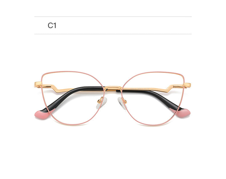 Hotony Unisex Full Rim Cat Eye Alloy Frame Eyeglasses 3043 Full Rim Hotony