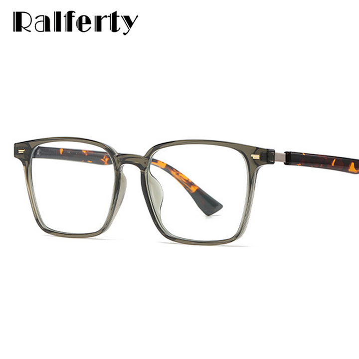 Ralferty Unisex Full Rim Square Tr 90 Acetate Eyeglasses D867 Full Rim Ralferty   