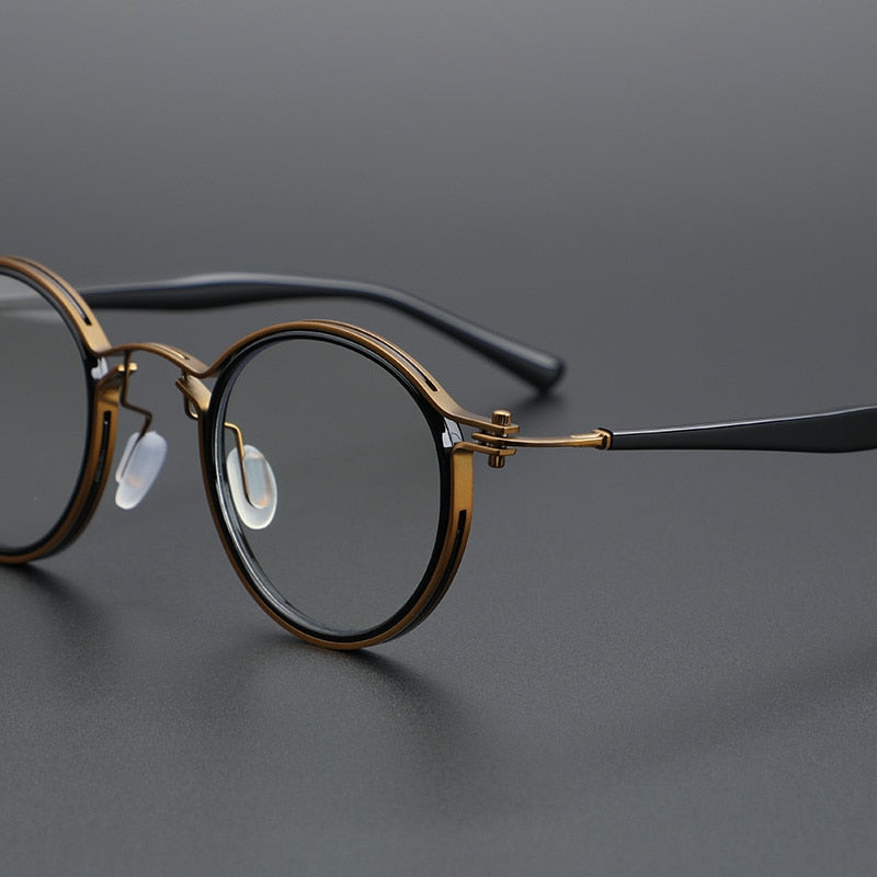 Cubojue Unisex Full Rim Round Alloy Hyperopic Reading Glasses Reading Glasses Cubojue