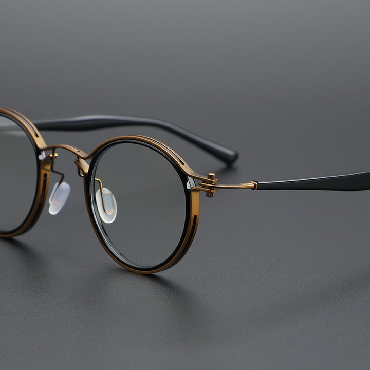 Cubojue Unisex Full Rim Round Alloy Hyperopic Reading Glasses Reading Glasses Cubojue