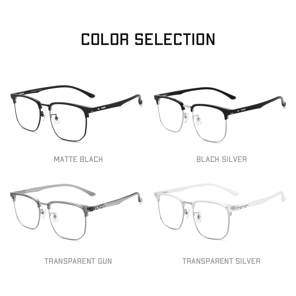 Gmei Unisex Full Rim Square Alloy Tr 90 Eyeglasses Tm11 Full Rim Gmei Optical