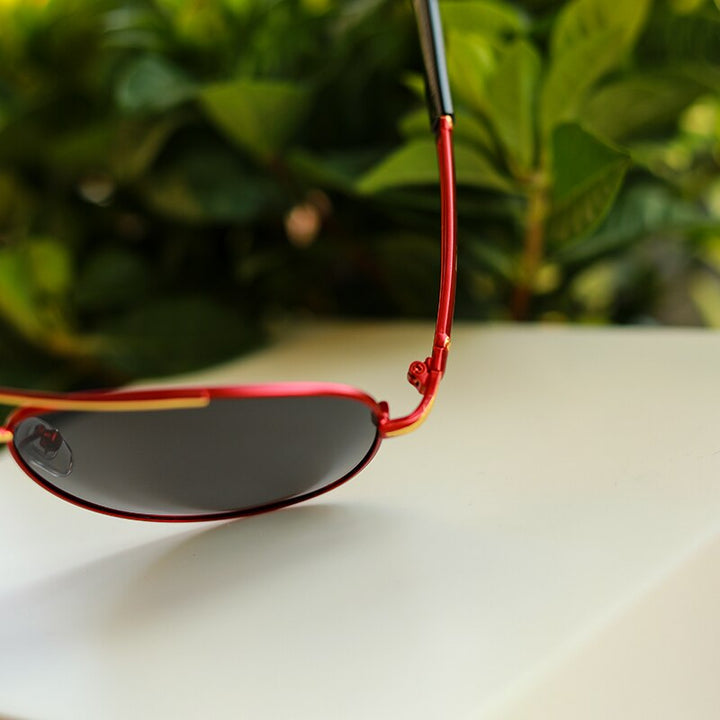 Oley Women's Oval Double Bridge Alloy Polarized Sunglasses Y7005 Sunglasses Oley