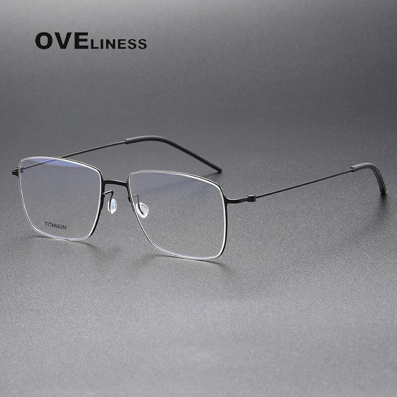 Oveliness Unisex Full Rim Square Titanium Eyeglasses 5508 Full Rim Oveliness