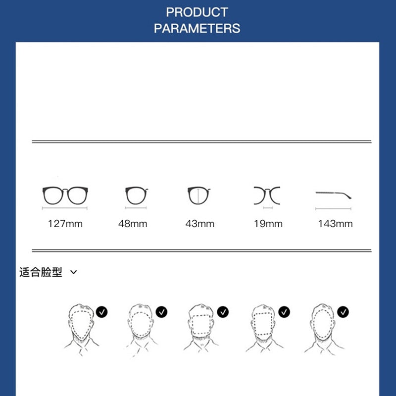 Bclear Unisex Full Rim Round Titanium Eyeglasses Lb5341 Full Rim Bclear