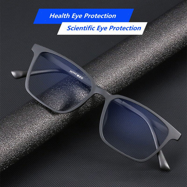Handoer Unisex Full Rim Square Tr 90 Titanium Hyperopic +350 to +600 Photochromic Reading Glasses 9822-1 Reading Glasses Handoer