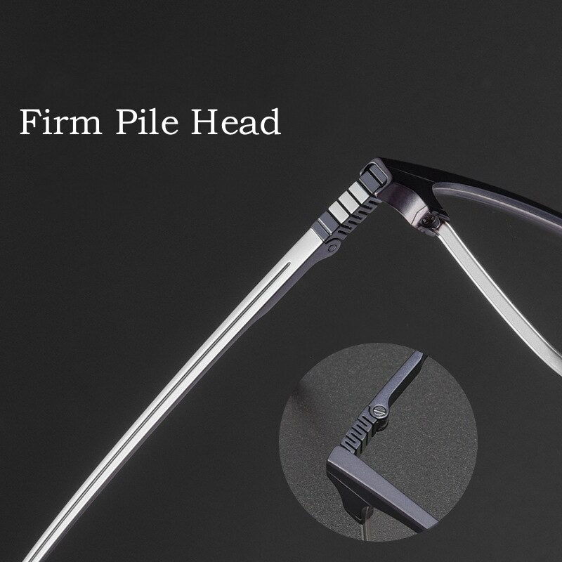 Yimaruili Men's Full Rim Small Square Acetate Titanium Eyeglasses 9201 Full Rim Yimaruili Eyeglasses
